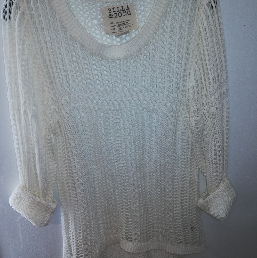 Billabong crochet pullover